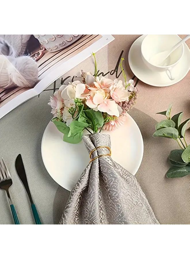 مجموعة حلقات المناديل الحلزونية المعدنية باللون الذهبي الوردي من 6 قطع لحفلات الزفاف وحفلات العشاء وحامل المناديل - Image 5